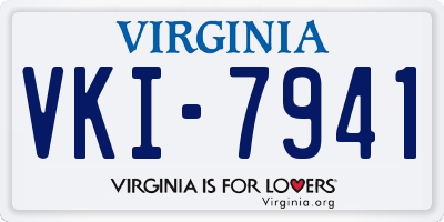 VA license plate VKI7941