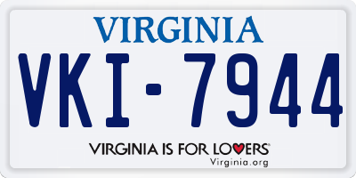 VA license plate VKI7944