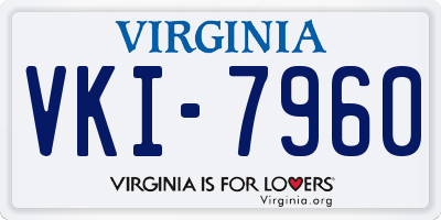 VA license plate VKI7960