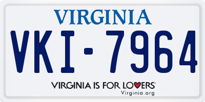 VA license plate VKI7964