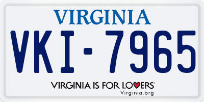 VA license plate VKI7965