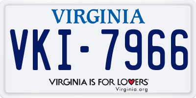 VA license plate VKI7966