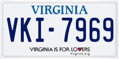 VA license plate VKI7969