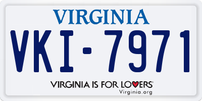 VA license plate VKI7971