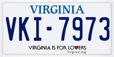 VA license plate VKI7973