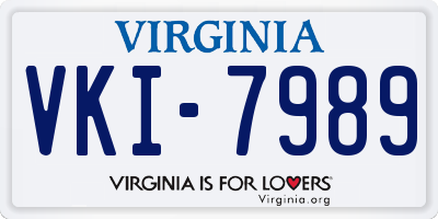 VA license plate VKI7989
