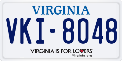 VA license plate VKI8048
