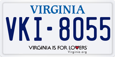 VA license plate VKI8055
