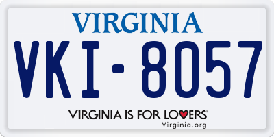 VA license plate VKI8057