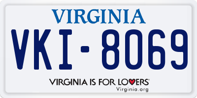 VA license plate VKI8069