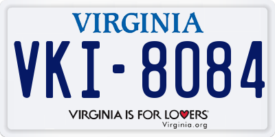 VA license plate VKI8084