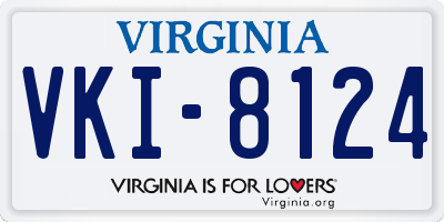 VA license plate VKI8124