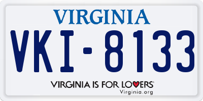 VA license plate VKI8133