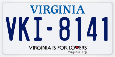 VA license plate VKI8141