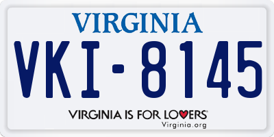 VA license plate VKI8145