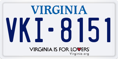 VA license plate VKI8151