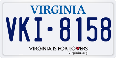 VA license plate VKI8158