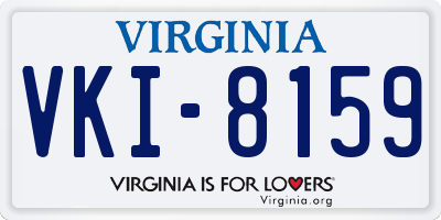 VA license plate VKI8159