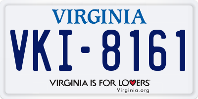 VA license plate VKI8161