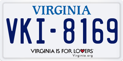 VA license plate VKI8169