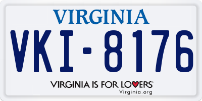 VA license plate VKI8176