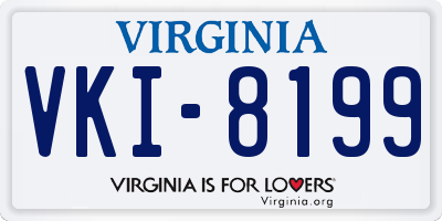 VA license plate VKI8199