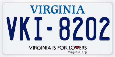 VA license plate VKI8202