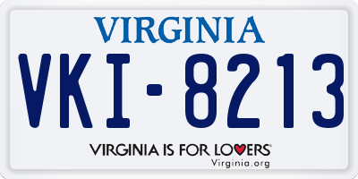 VA license plate VKI8213