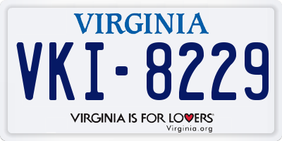 VA license plate VKI8229