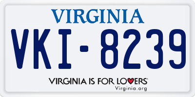 VA license plate VKI8239