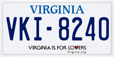 VA license plate VKI8240