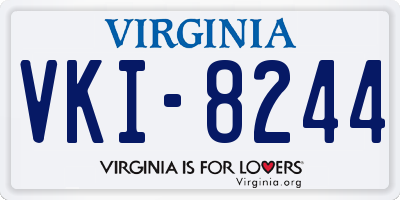 VA license plate VKI8244