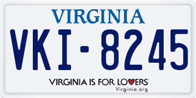 VA license plate VKI8245