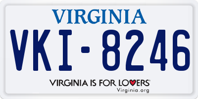 VA license plate VKI8246