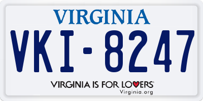 VA license plate VKI8247