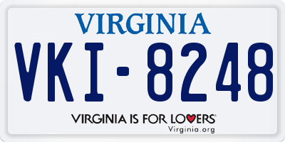 VA license plate VKI8248