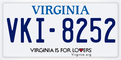 VA license plate VKI8252