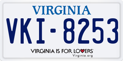 VA license plate VKI8253