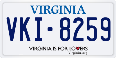 VA license plate VKI8259