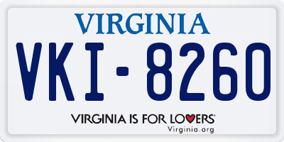 VA license plate VKI8260