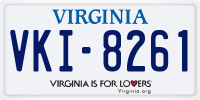 VA license plate VKI8261