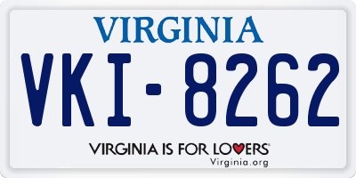 VA license plate VKI8262