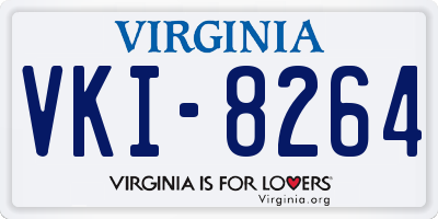 VA license plate VKI8264