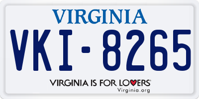 VA license plate VKI8265