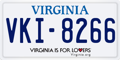 VA license plate VKI8266
