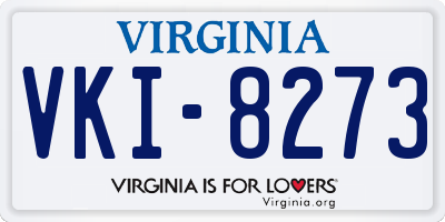 VA license plate VKI8273