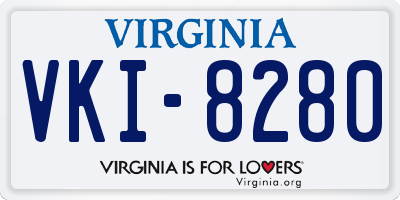 VA license plate VKI8280