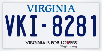 VA license plate VKI8281