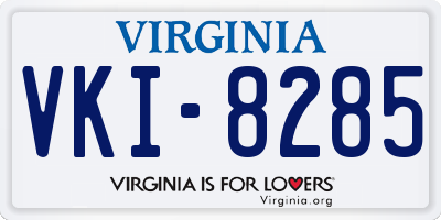 VA license plate VKI8285