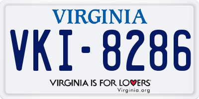VA license plate VKI8286